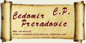 Čedomir Preradović vizit kartica